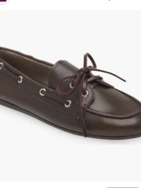 Jeffrey Campbell Classic Brown Leather Boat Preppy Deck  Shoe size 8